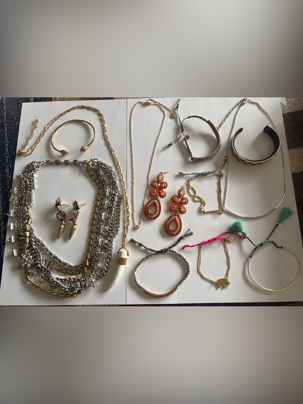 Stella and Dot multicolor Drop Earrings - necklaces and bracelet lot of 13